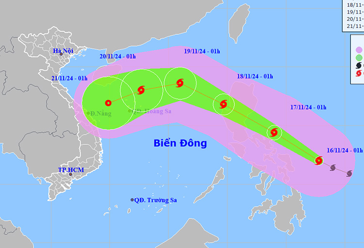 Xuất hiện hai cơn bão gần biển Đông